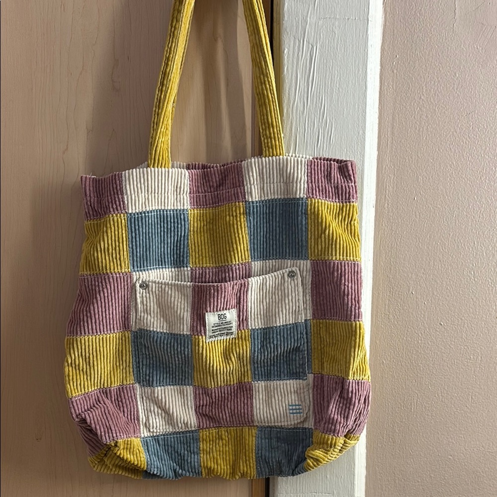 BDG Colorful Patchwork Tote Bag